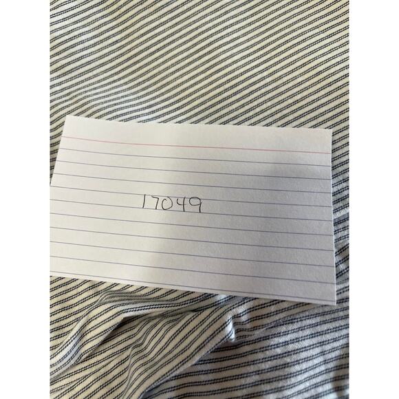 GAP chinos pants trousers women's 14 white blue seersucker look girlfriend - Picture 14 of 14